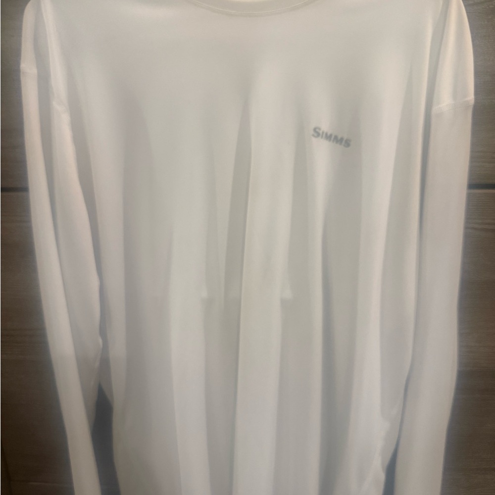 Simms Classic White Long Sleeve Tee